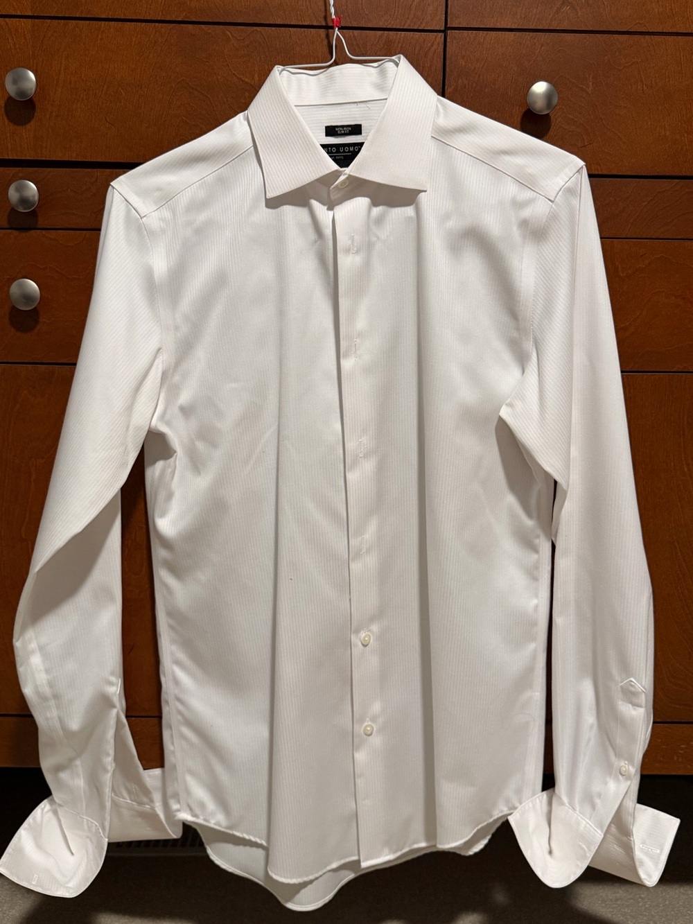 Pronto Uomo slim fit French cuff tuxedo shirt